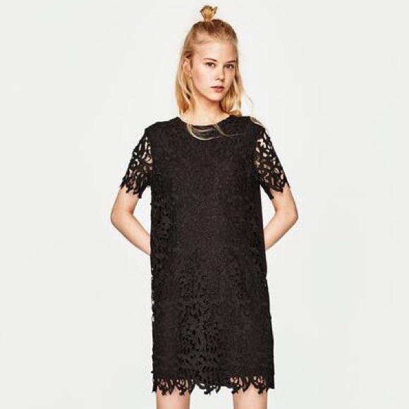 Zara Dresses & Skirts - Zara Short Black Lace Dress